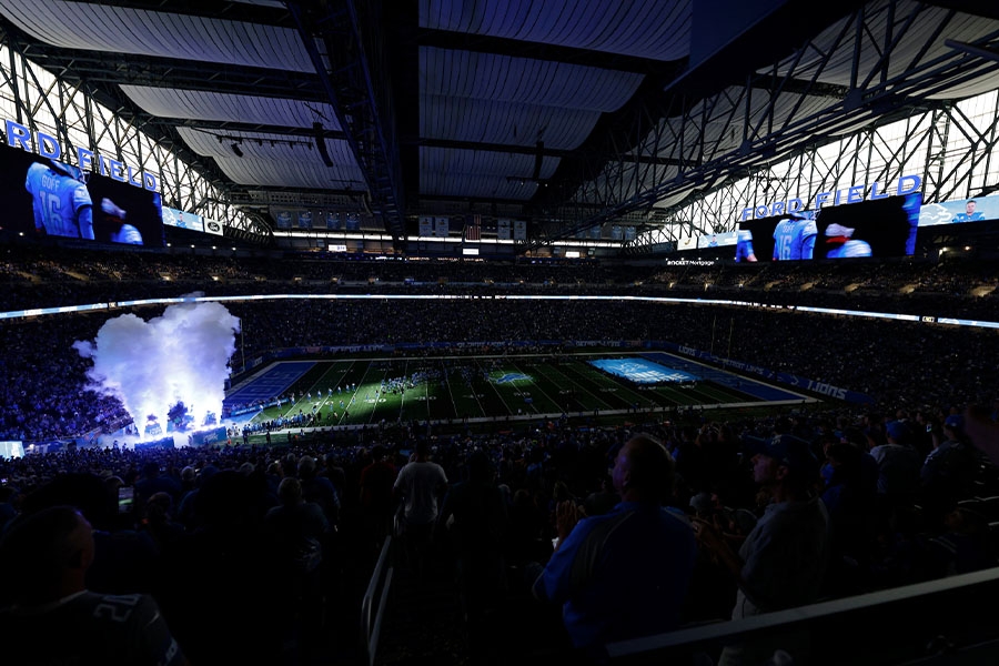 4Wall Provides Lighting Gear and Services for the Detroit Lions  Introductions & In-Game Lighting for the '22-'23 NFL Season