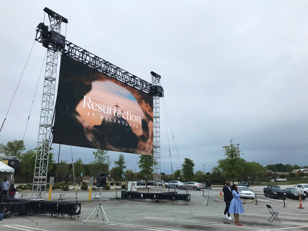  Relentless Church Drive-In Service Utilizes 4Wall LED Video Panels