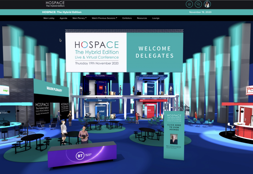  The HOSPACE 2020 Hybrid Conference Utilizes 4Wall's SmartStudio XR & Virtual Event Pro
