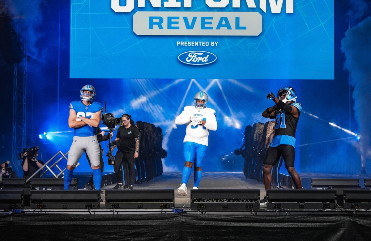  4Wall Energizes Detroit Lions New Uniform Reveal with CHAUVET Professional Fixtures