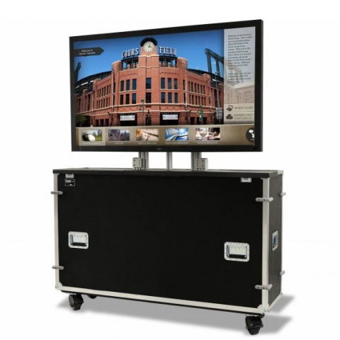 Sharp 90 in. Monitor with JELCO EL-80 EZ-LIFT Case